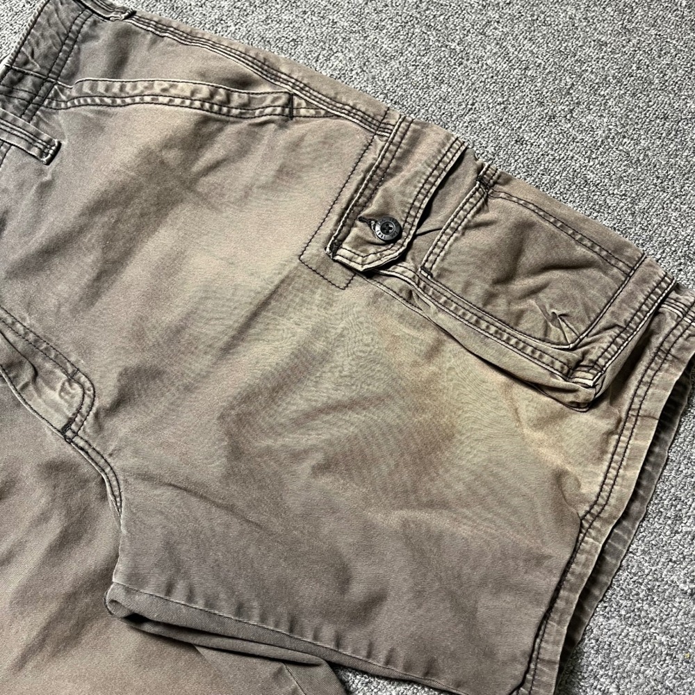 Lee Cargo Shorts 38 Faded Cotton Twill Multi Pocket Relaxed Fit Casual Mens - Picture 8 of 11